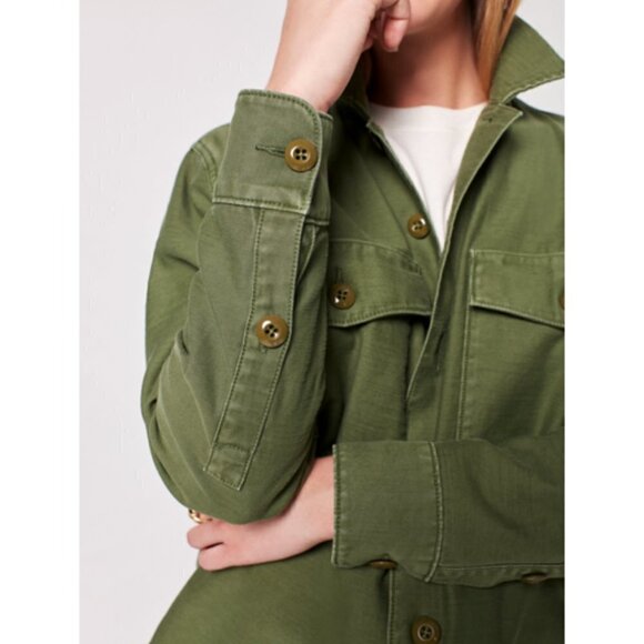 💕FAHERTY💕 Savannah Cotton Overshirt Jacket~ Fatigue Green XS NWT - Picture 6 of 16